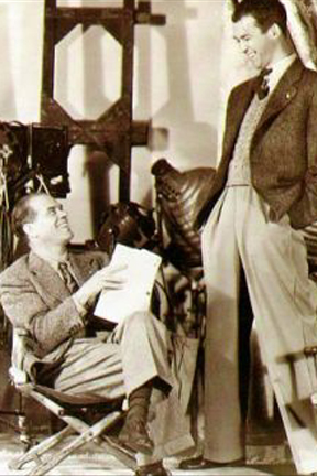 Frank Capra and James Stewart on the set.