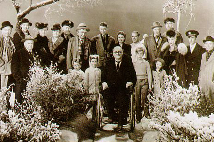 Major cast members in a publicity shot.